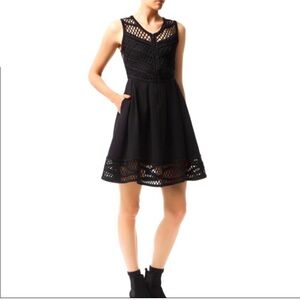 Maje size 1 (US 2) black robe empiece dress- thick warm material